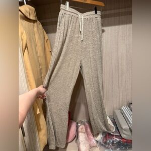 DAZY Women's Oatmeal Lounge Wide Pants